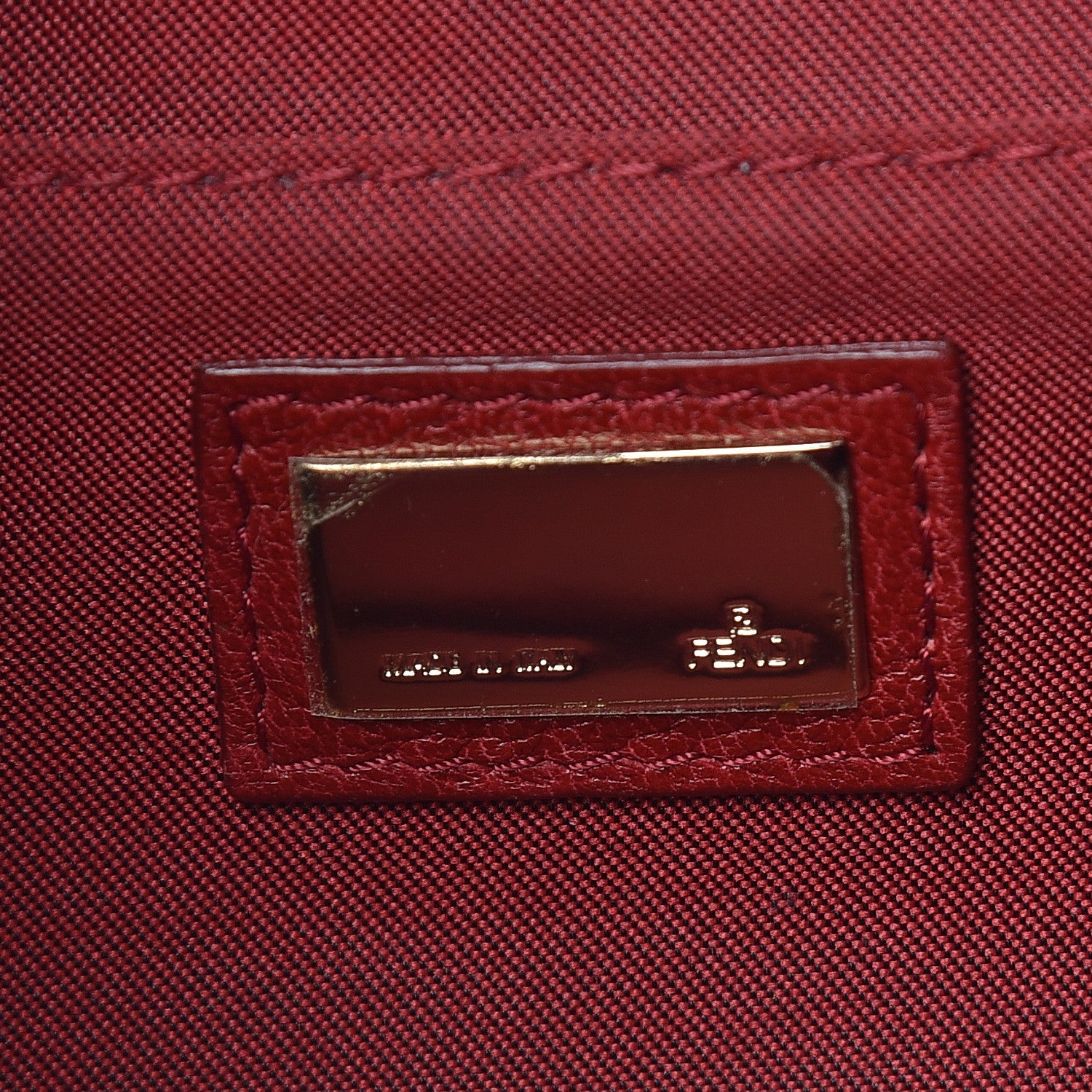 Fendi Nappa Elefante Mini Sporty Rosso Scuro 6 of 10