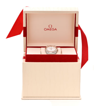 Omega Stainless Steel 18K Yellow Gold Diamond Bezel Mother of Pearl 28mm Constellation Quartz Watch 131.25.28.60.55.002 5 of 5
