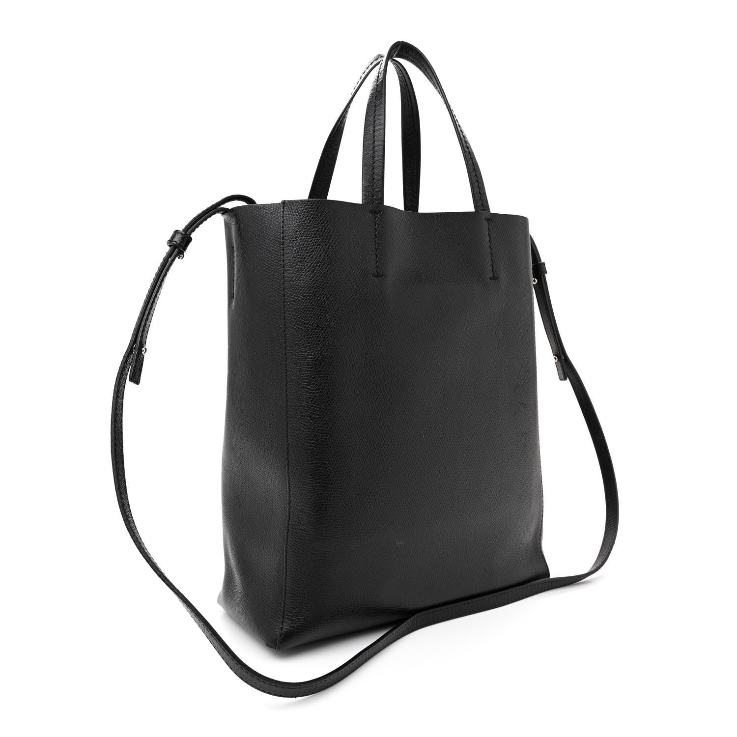 Celine Grained Calfskin Small Vertical Cabas Black 3 of 12