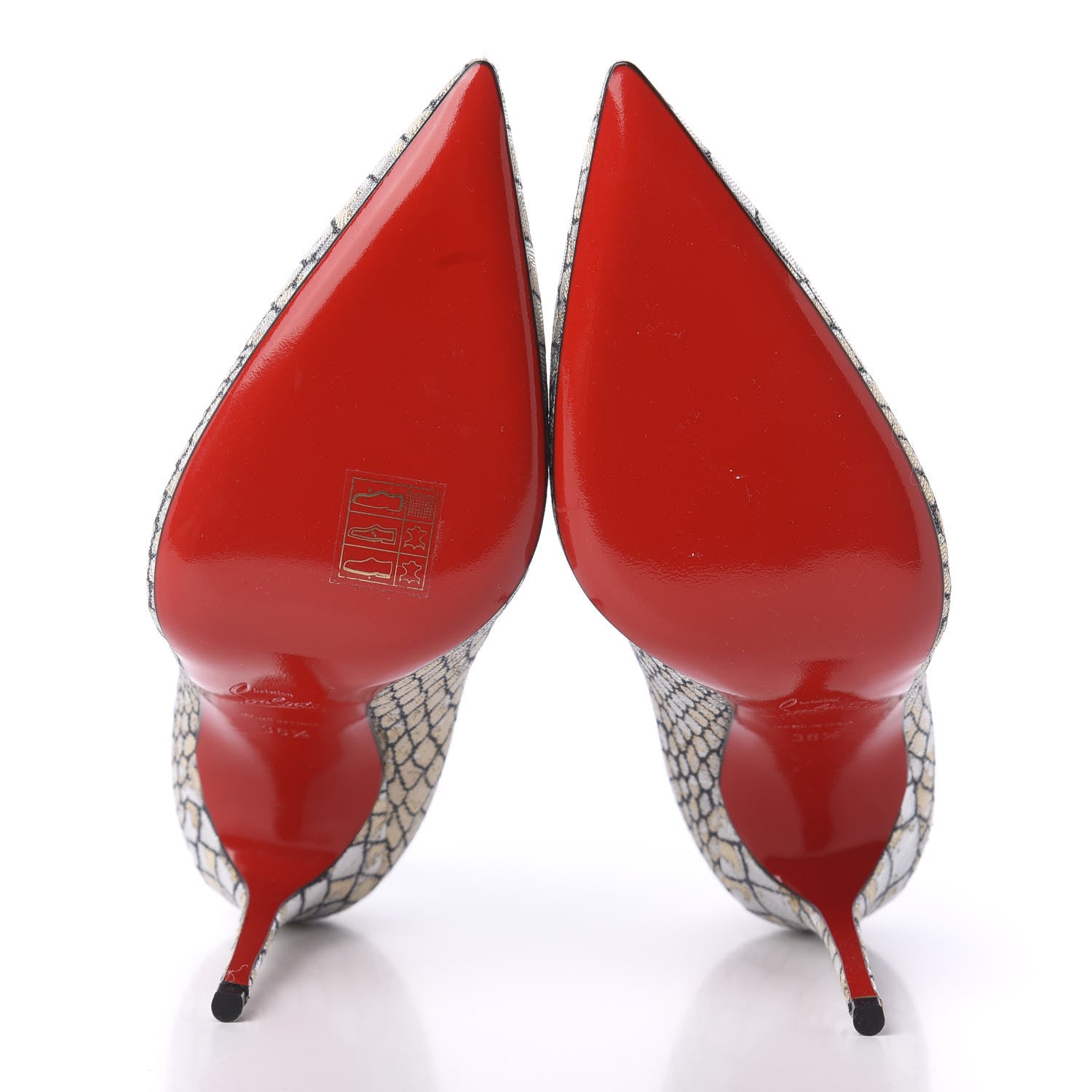 Christian Louboutin Lurex KAA Decollete 554 100 Pumps 36.5 Silver 5 of 9