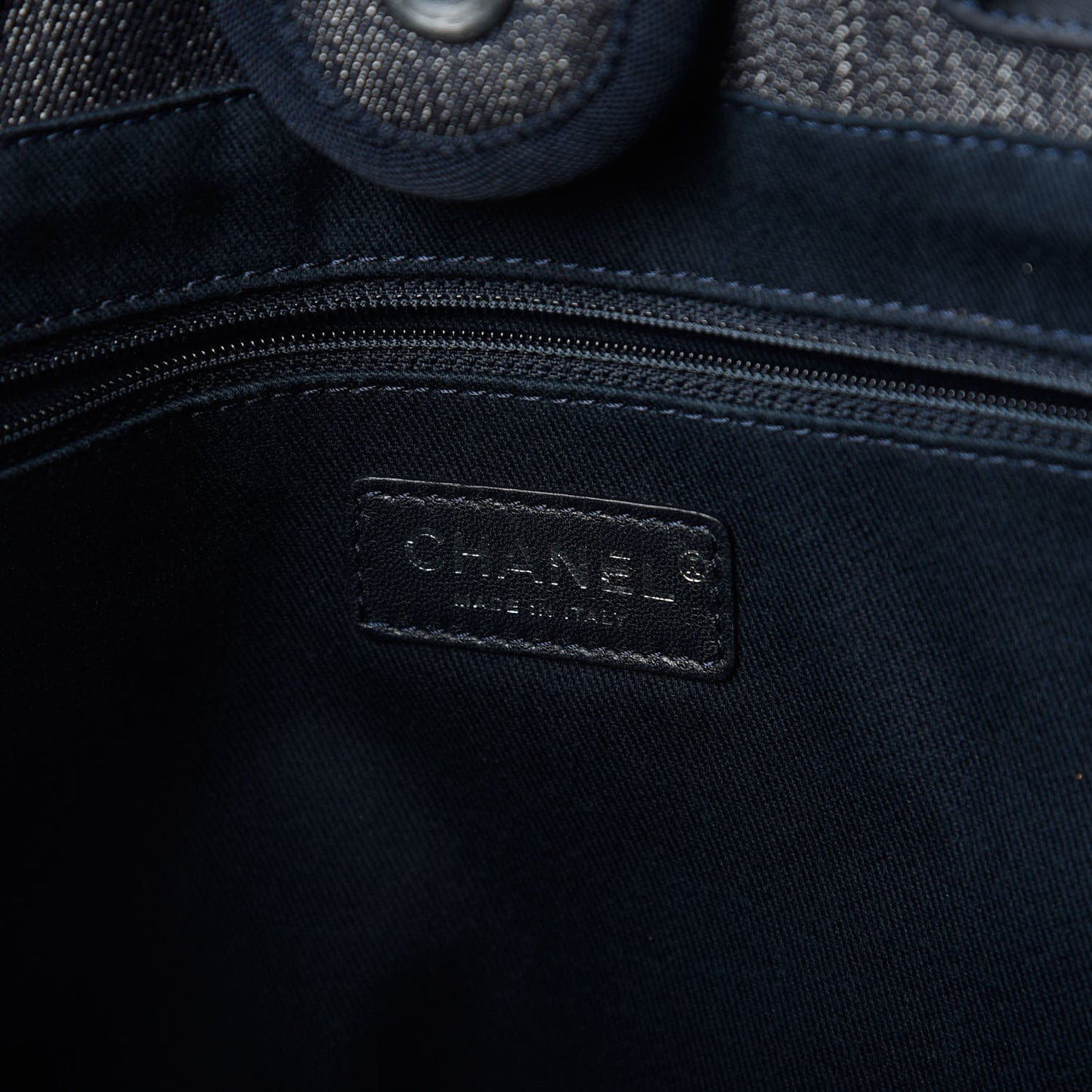 Denim Small Deauville Tote Dark Blue
