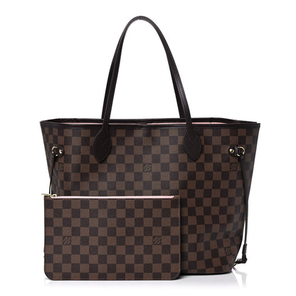 Louis Vuitton Damier Ebene Neo Neverfull MM Rose Ballerine 1 of 11