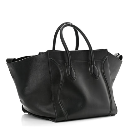 Celine Supple Calfskin Medium Phantom Luggage Black 4 of 17
