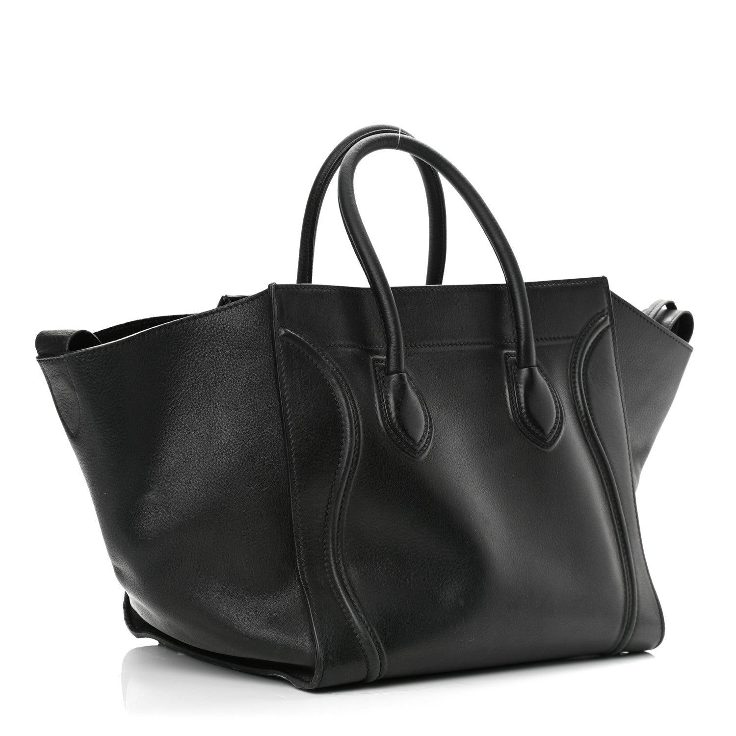 Celine Supple Calfskin Medium Phantom Luggage Black 4 of 17