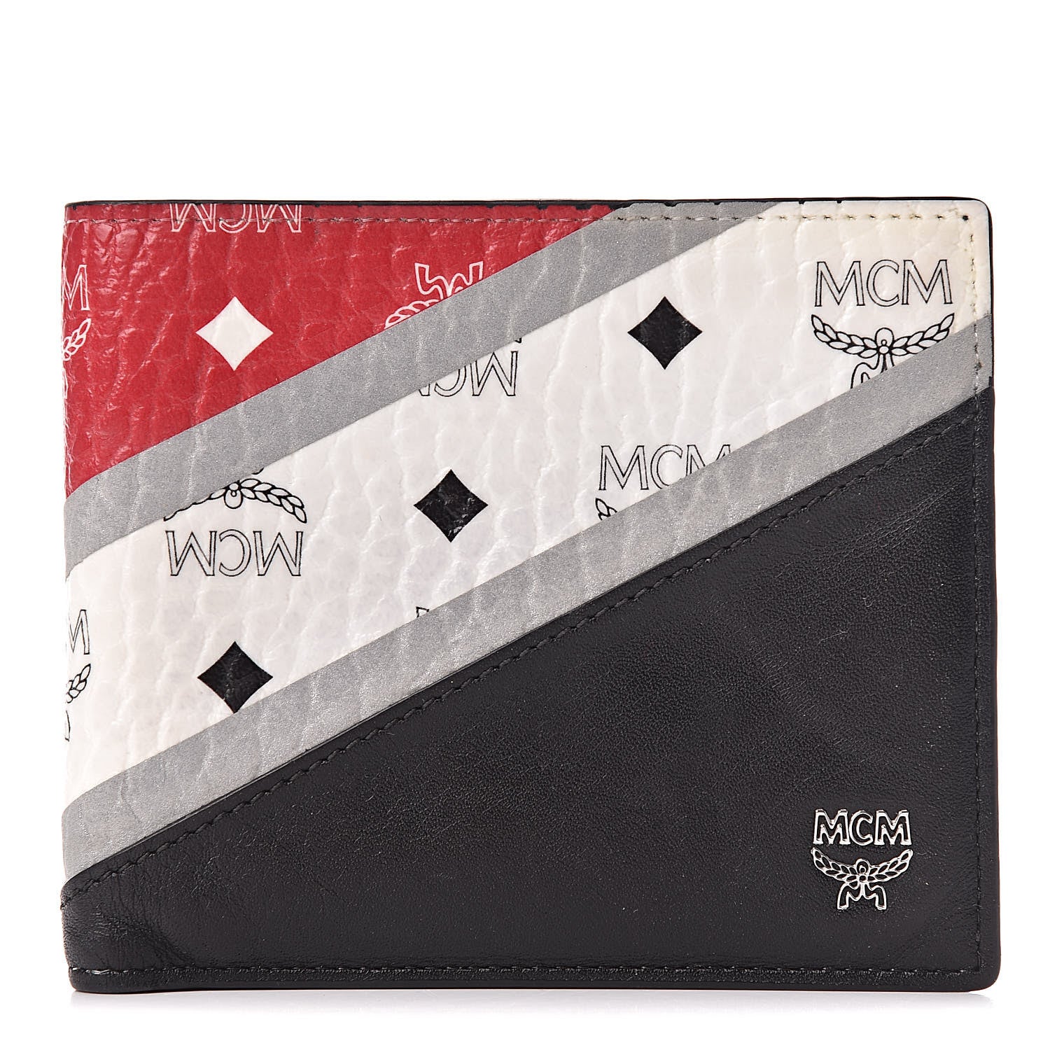 MCM Visetos Colorblock Bifold Wallet Black 1 of 7