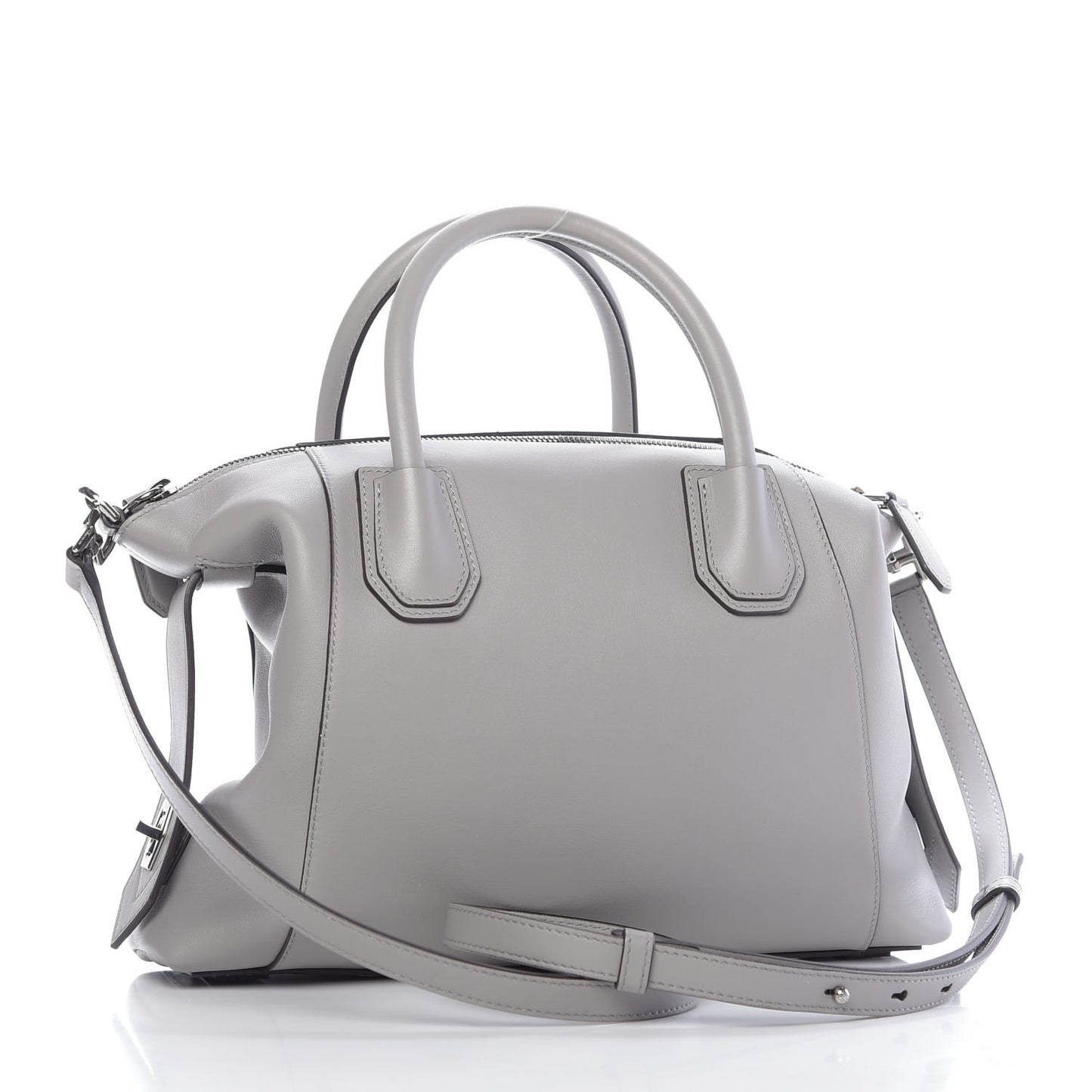 Soft Calfskin Small Antigona Pearl Grey
