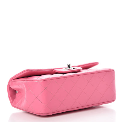 Chanel Lambskin Quilted Mini Rectangular Flap Pink 4 of 8