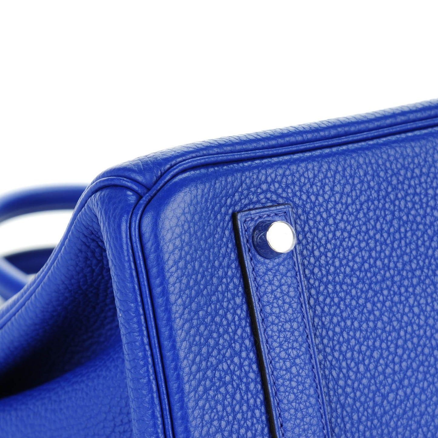 Taurillon Clemence Birkin 35 Bleu Electrique