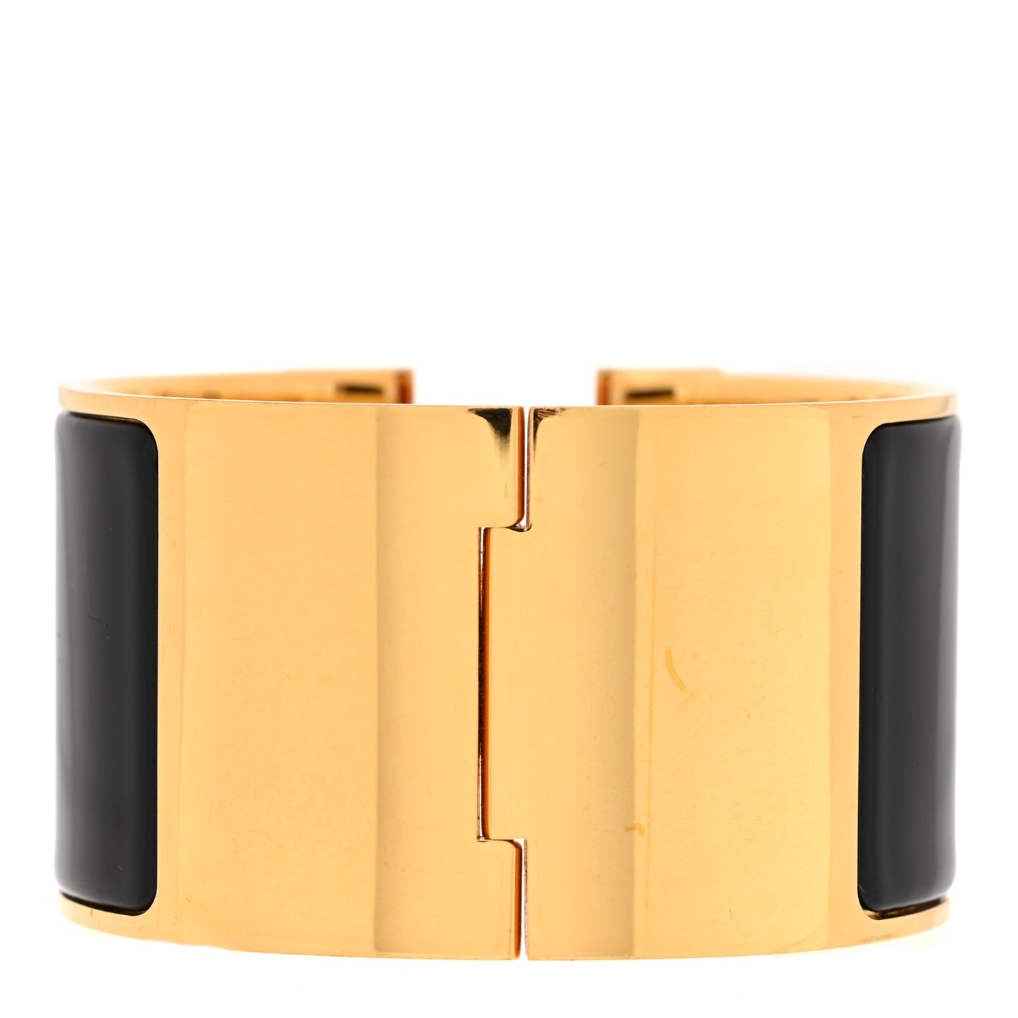 Enamel Extra Wide Clic Clac H Bracelet Black