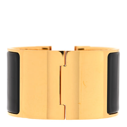 Hermes Enamel Extra Wide Clic Clac H Bracelet Black 3 of 5