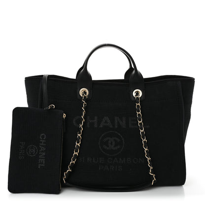 Chanel Mixed Fibers Medium Deauville Black 3 of 12