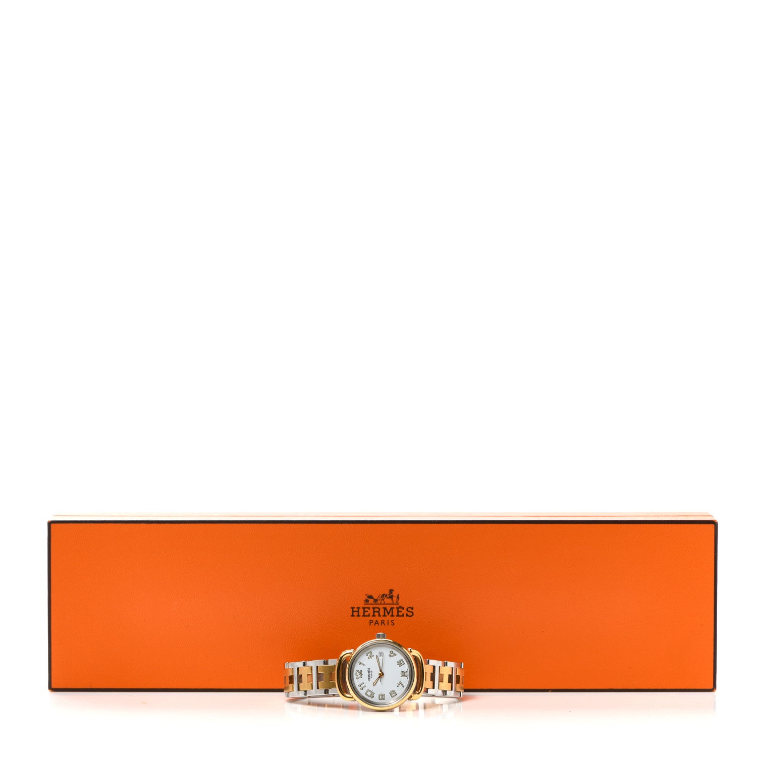 Hermes Stainless Steel 24mm Clipper Quartz Watch Gold 5 of 5
