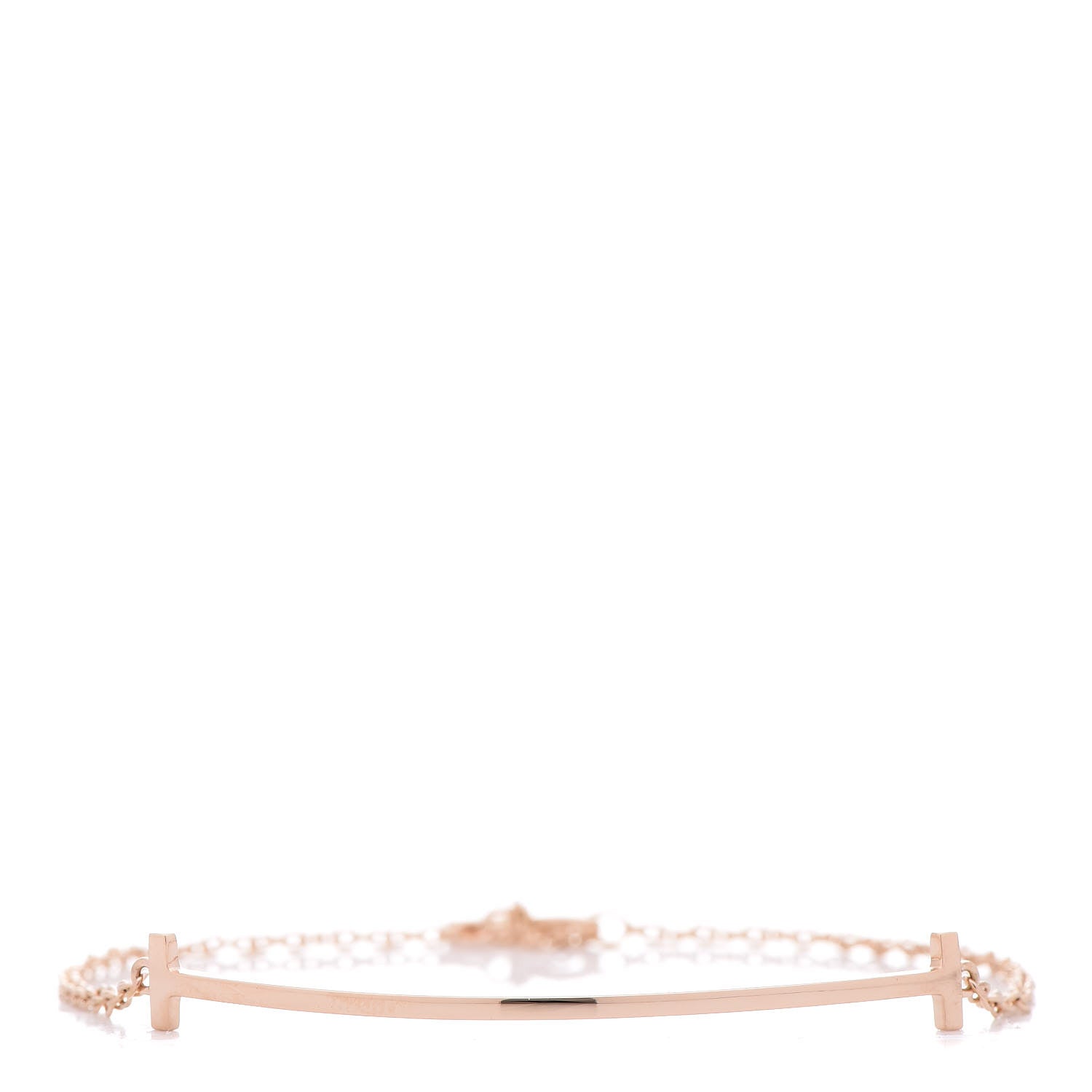 Tiffany 18K Rose Gold T Smile Bracelet 1 of 5