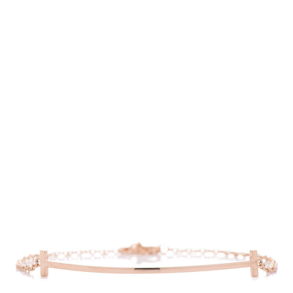 Tiffany 18K Rose Gold T Smile Bracelet 1 of 5