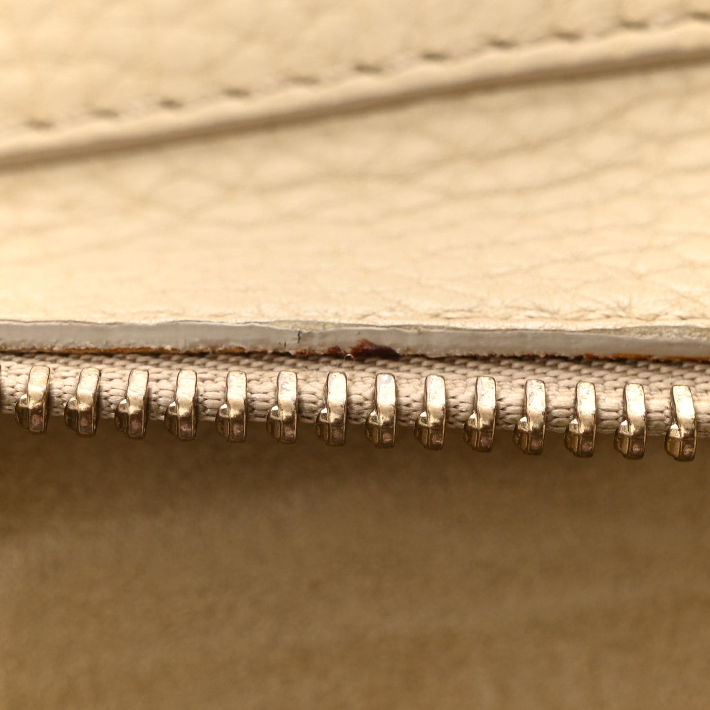 Drummed Calfskin Mini Luggage Dune