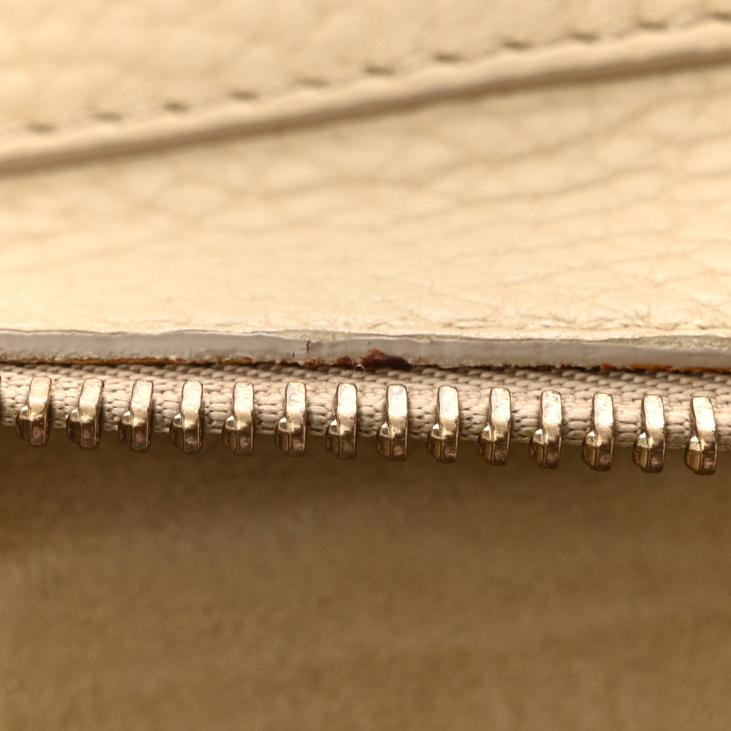 Celine Drummed Calfskin Mini Luggage Dune 13 of 14
