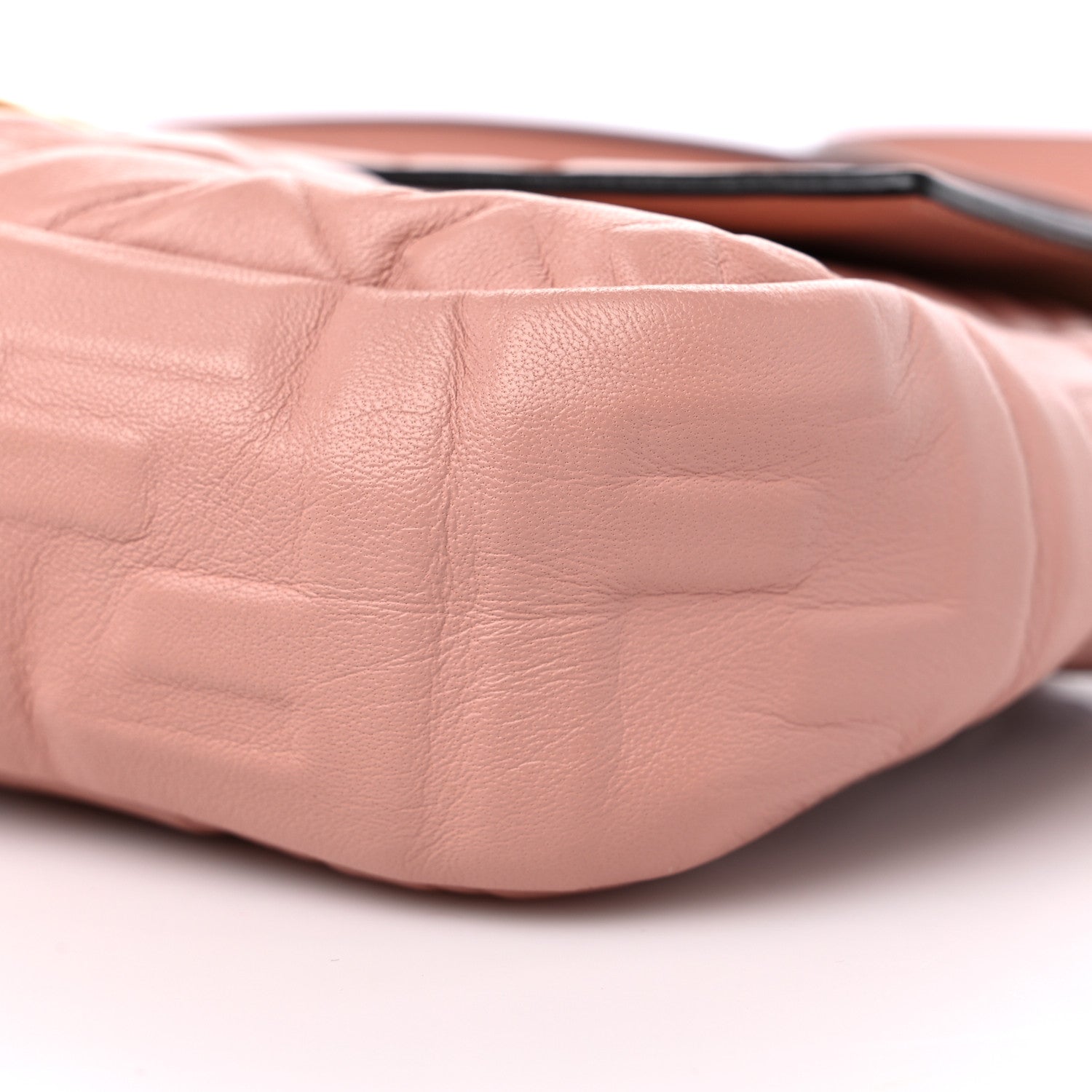 Fendi Nappa FF 1974 Embossed Baguette Rosa Bourbon 8 of 13