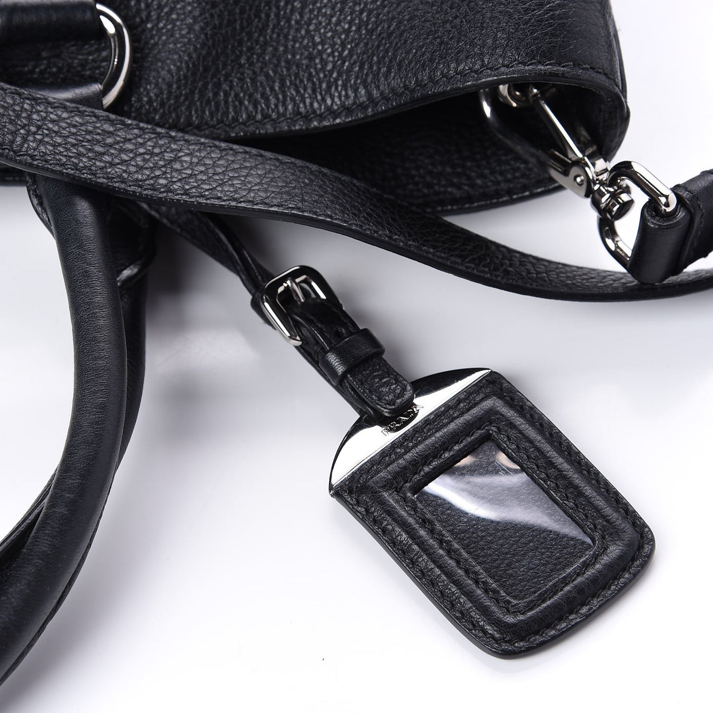 Vitello Daino Shopping Tote Black