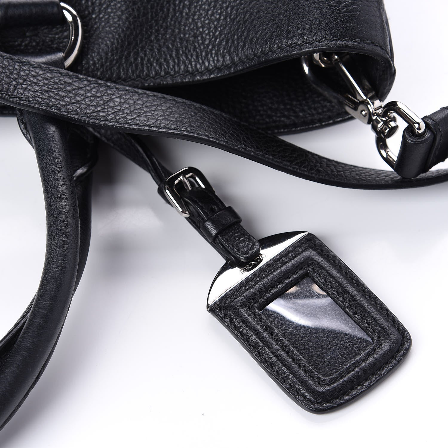 Prada Vitello Daino Shopping Tote Black 14 of 14