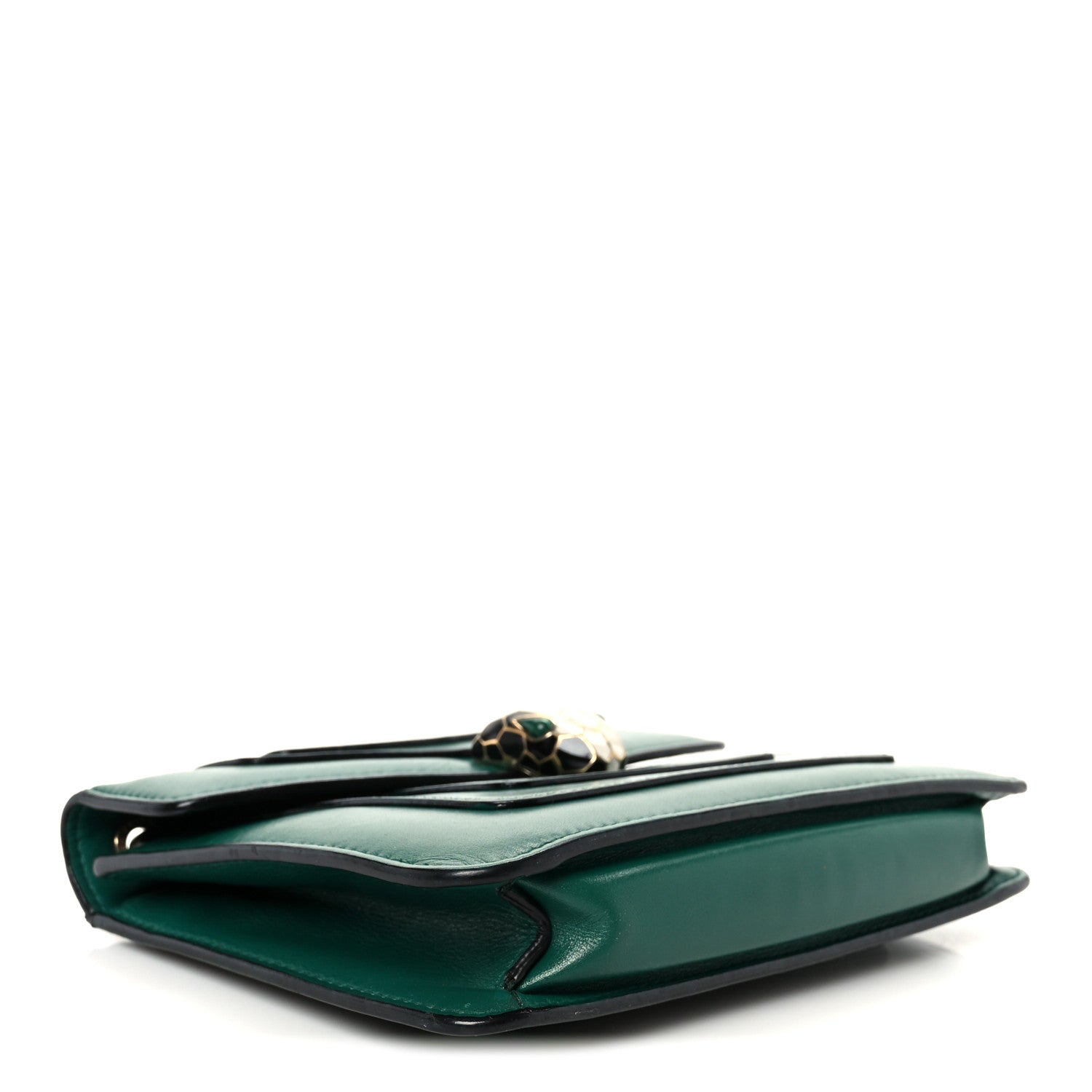 Bulgari Calfskin Small Serpenti Forever Snake Strap Crossbody Bag Emerald Green 4 of 11