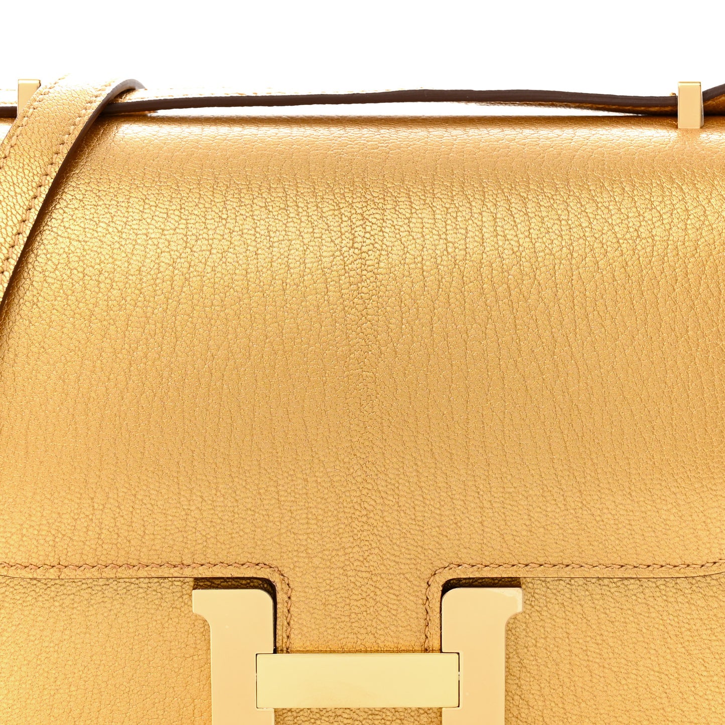 Metallic Chevre Chamkilight Constance 18 Dore
