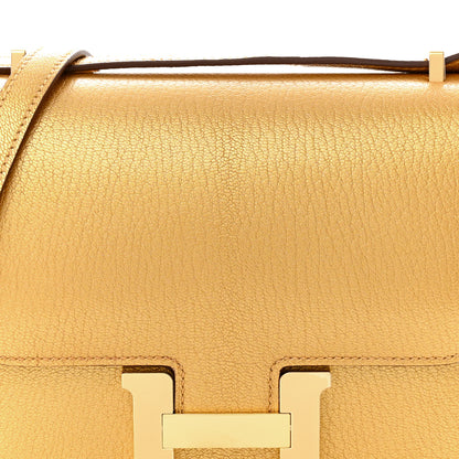 Hermes Metallic Chevre Chamkilight Constance 18 Dore 8 of 11