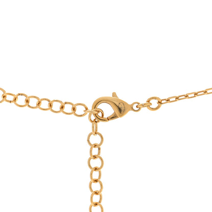 Chanel Metal Crystal 90's Icon Logo Necklace Gold 4 of 4