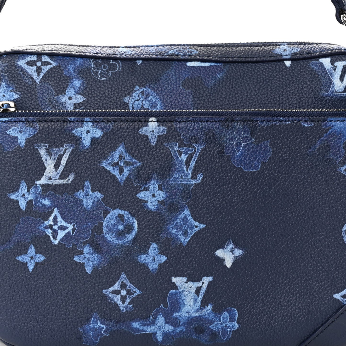 Monogram Ink Watercolor Trio Messenger Bag Blue