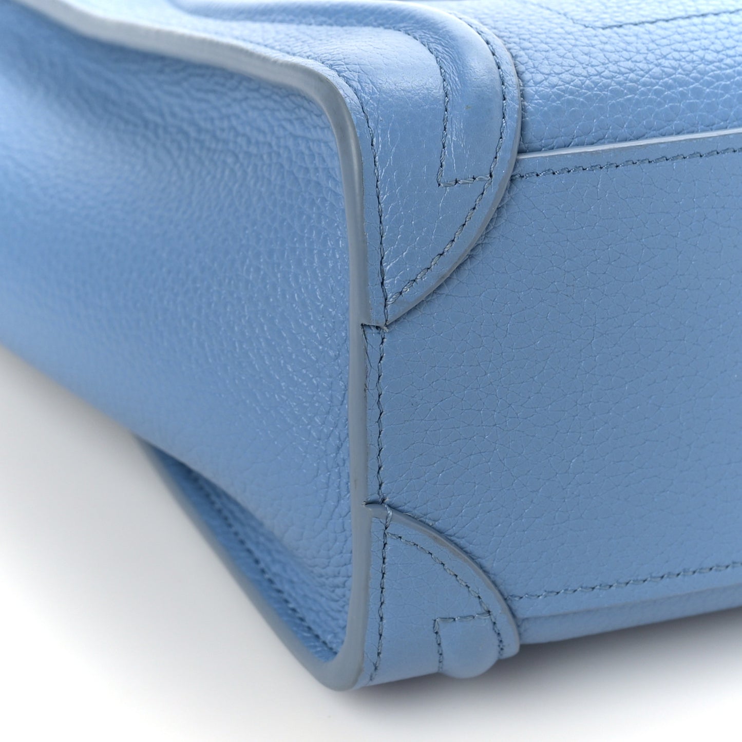Drummed Calfskin Nano Luggage Azure