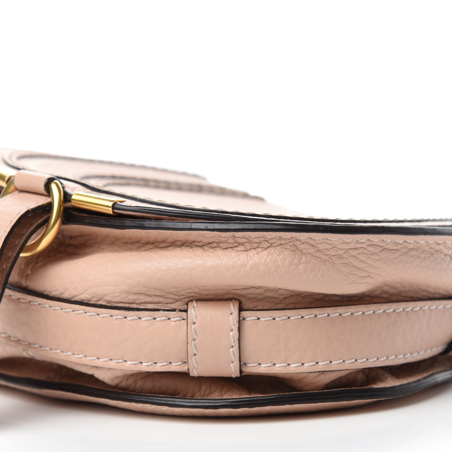 Calfskin Mini Marcie Round Crossbody Bag Blush Nude