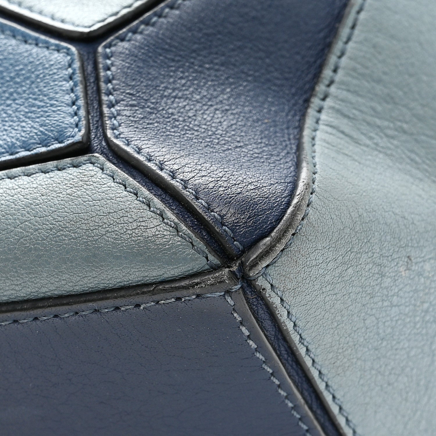 Loewe Calfskin Medium Puzzle Bag Marine Stone Steel Blue 14 of 17