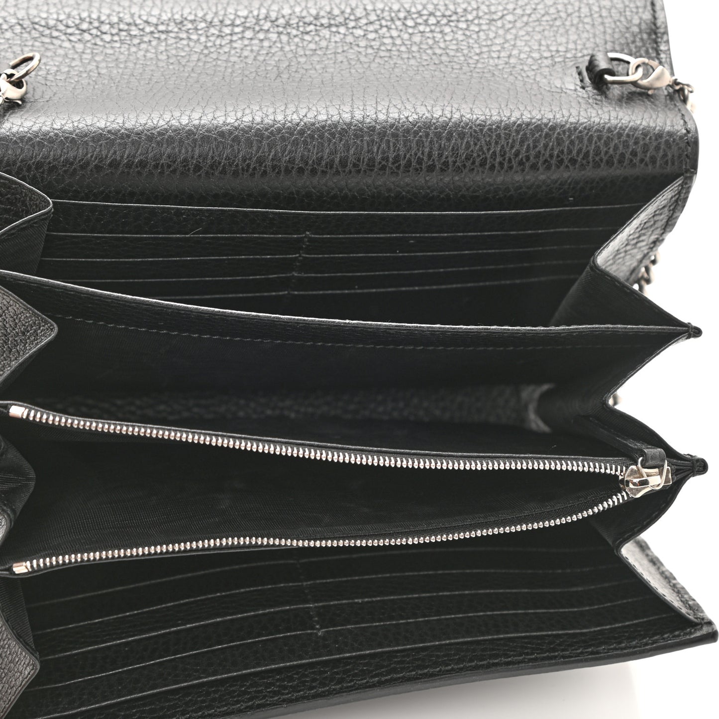 Calfskin Mini Dionysus Chain Wallet Black
