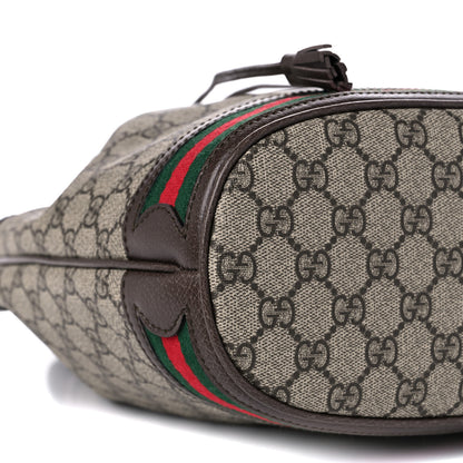 Gucci GG Supreme Monogram Web Ophidia Bucket Bag Brown 8 of 10