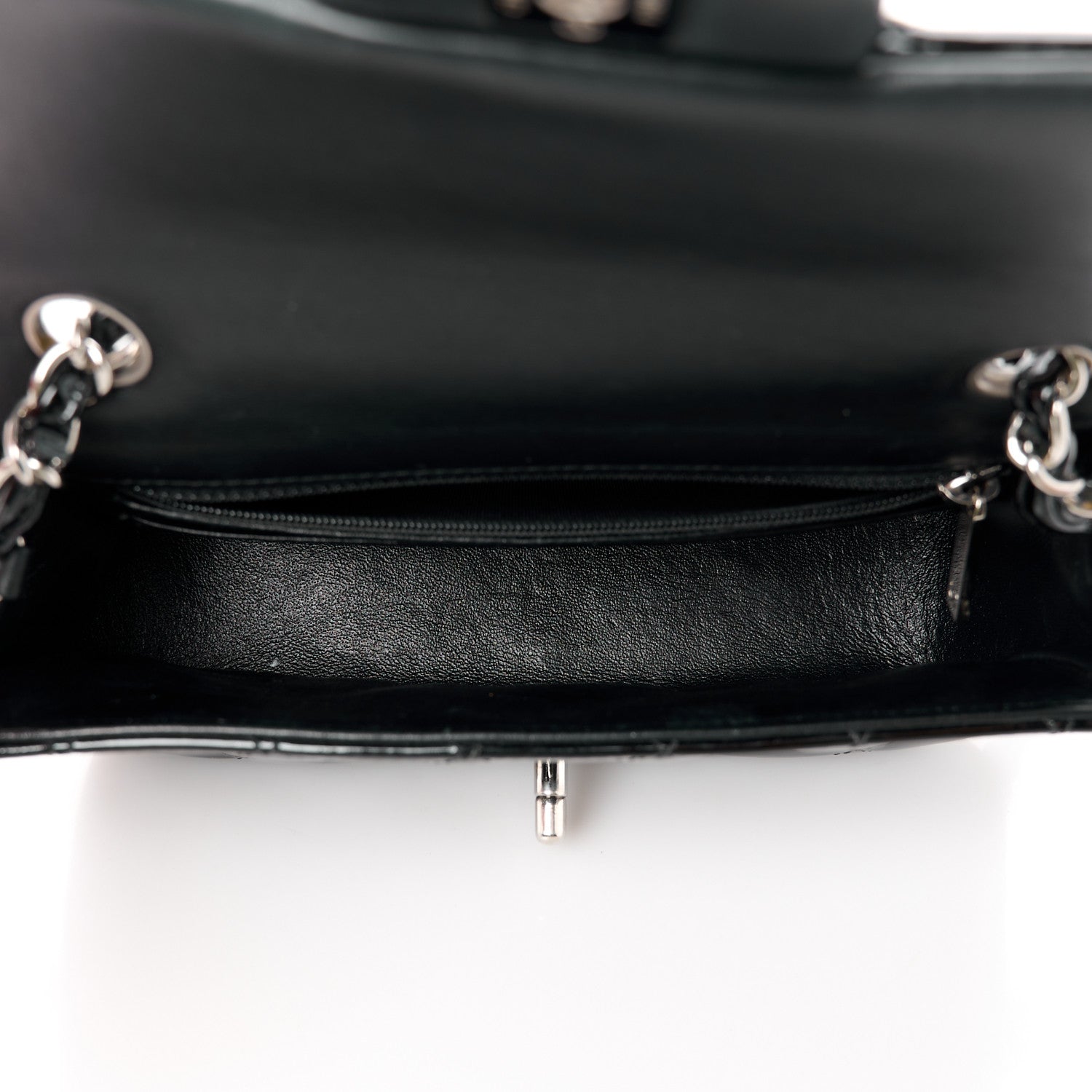 Chanel Patent Calfskin Quilted Mini Rectangular Flap Black 5 of 11