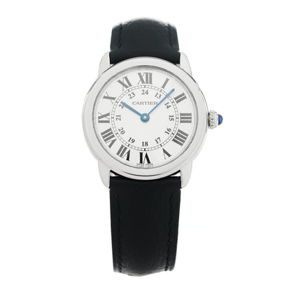 Cartier Stainless Steel Calfskin 29mm Ronde Solo Quartz Watch 1 of 4