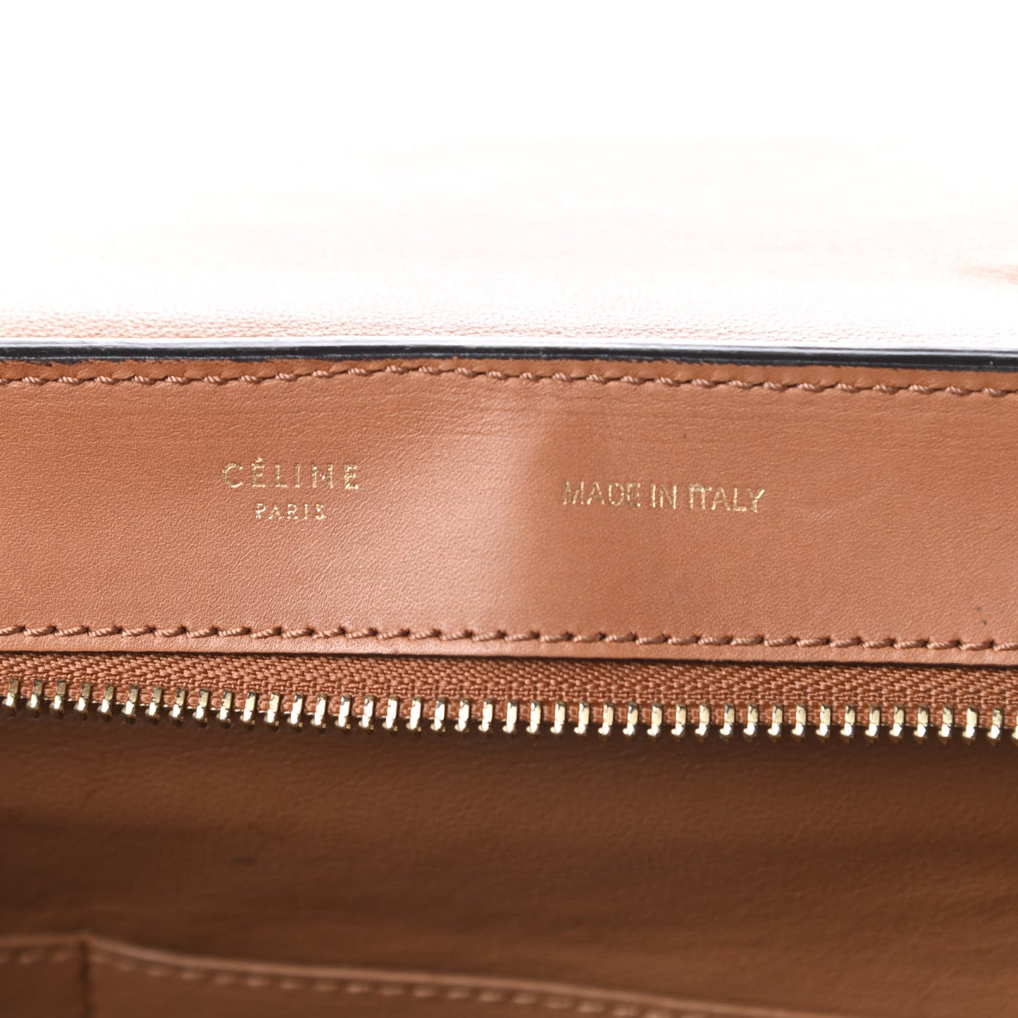 Smooth Calfskin Suede Medium Trapeze Tan