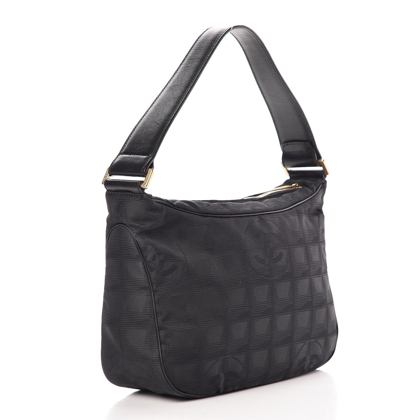 Nylon Travel Hobo Black