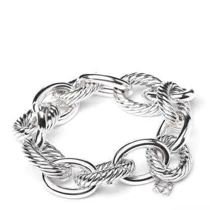 David Yurman Sterling Silver 17mm Extra Large Oval Link Bracelet 3 of 6