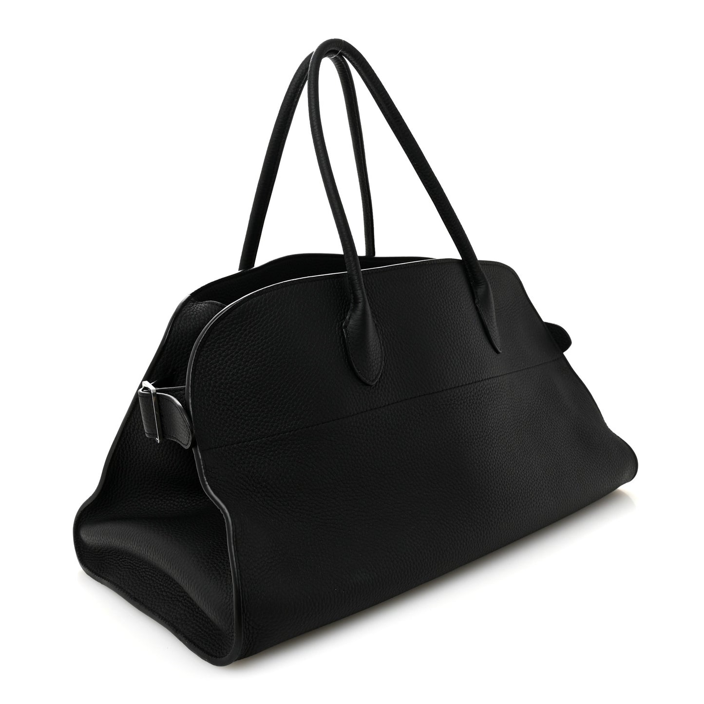 Matte Grained Calfskin EW Margaux Black