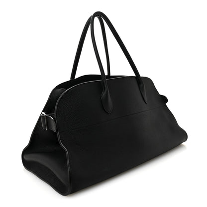 The Row Matte Grained Calfskin EW Margaux Black 3 of 9