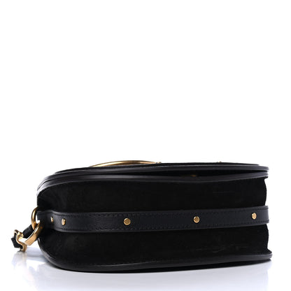 Chloe Calfskin Suede Small Nile Bracelet Bag Black 3 of 4