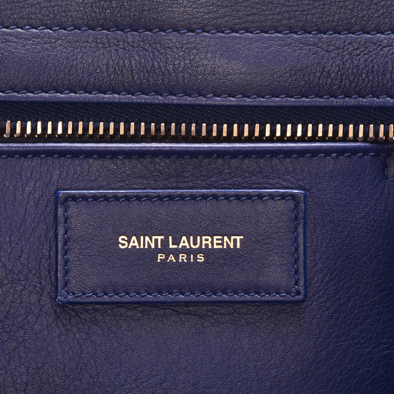 Saint Laurent Calfskin Small Classic Y Cabas Navy 7 of 12