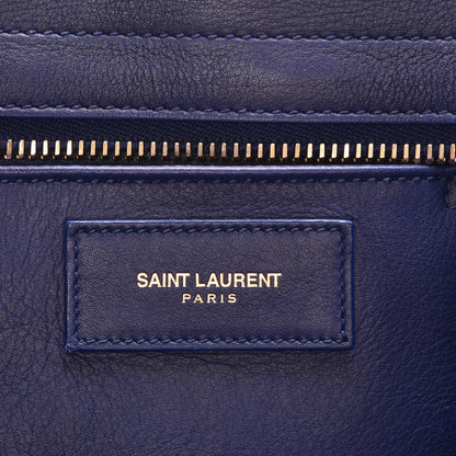 Saint Laurent Calfskin Small Classic Y Cabas Navy 7 of 12