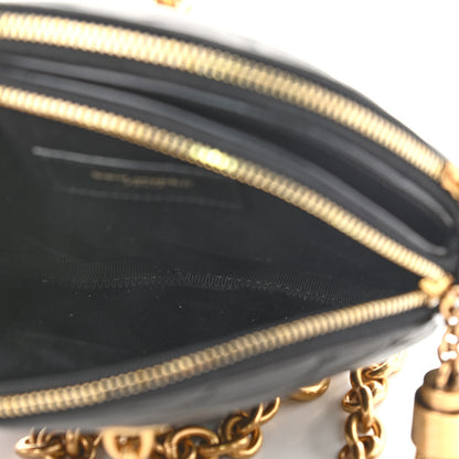Saint Laurent Lambskin Quilted Round Le Maillon Round Tassel Chain Crossbody Bag Black 6 of 10