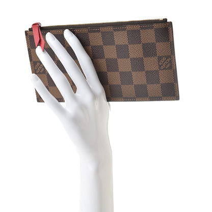 Louis Vuitton Damier Ebene Felicie Chain Wallet Zippered Insert 2 of 10