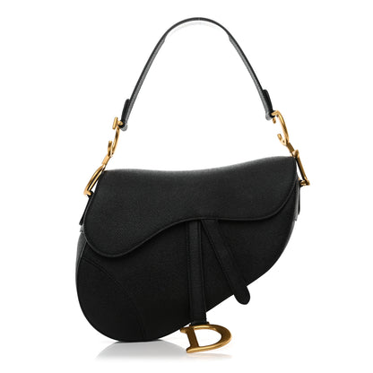 Christian Dior Grained Calfskin Saddle Bag Black 1 of 11