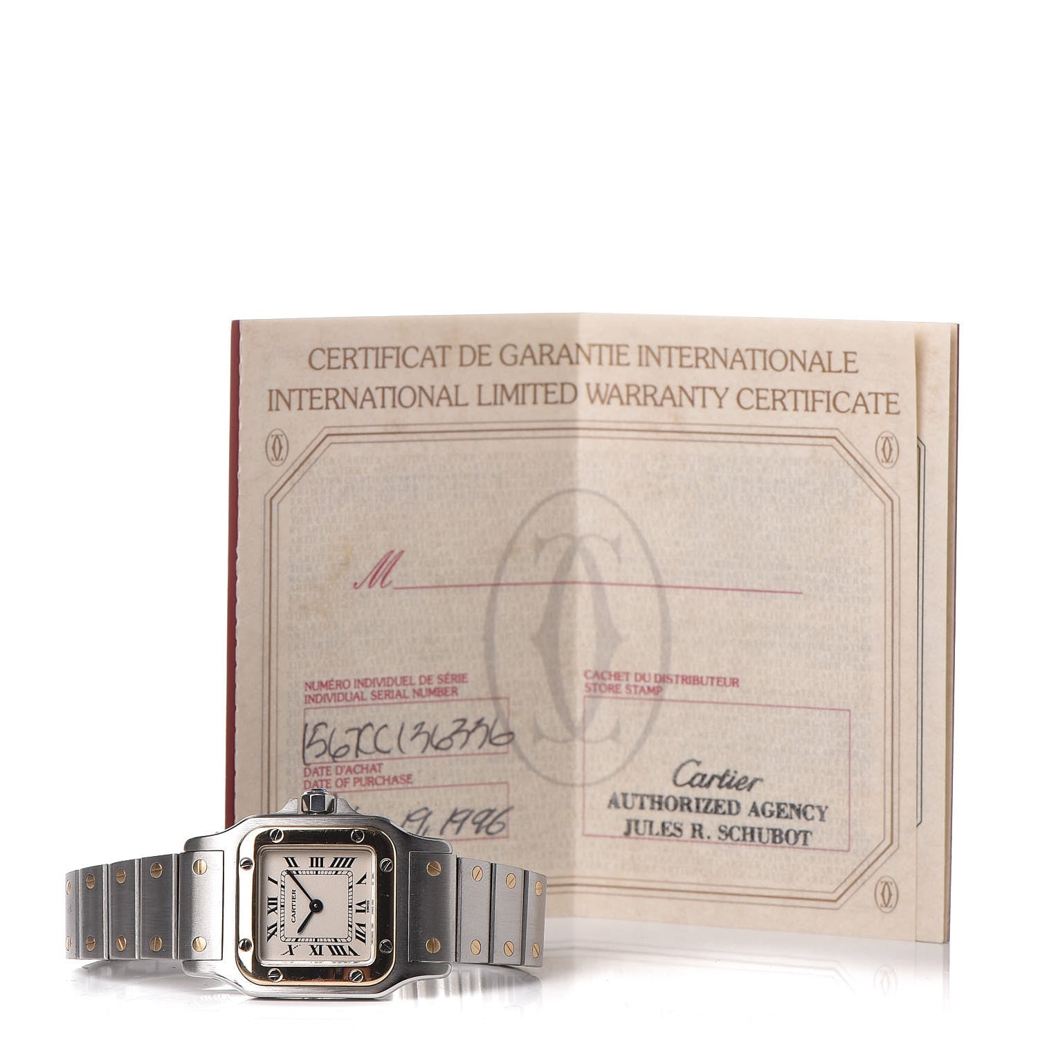 Cartier Stainless Steel 18K Yellow Gold 24mm Santos De Cartier Galbee Quartz Watch 8 of 8