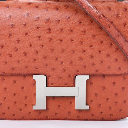 Hermes Ostrich Constance 23 Brique 7 of 23