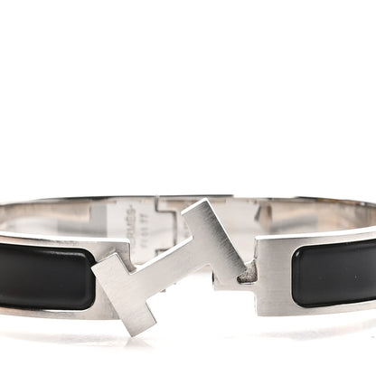 Hermes Matte Enamel Narrow Clic Clac HH Bracelet GM Black 4 of 6