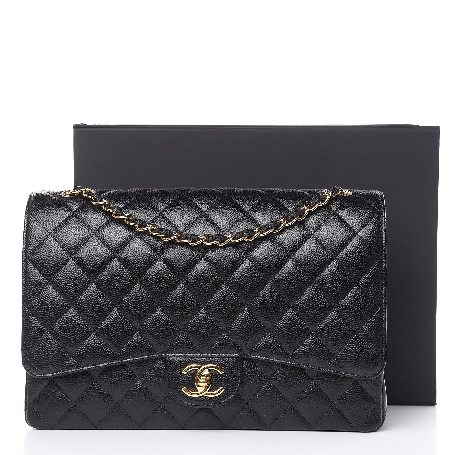 Chanel Caviar Quilted Maxi Double Flap Black 16 of 16
